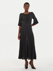 KARL LAGERFELD Sukienka dzianinowa 246W1316 Czarny Regular Fit. Czarne sukienki damskie KARL LAGERFELD, bez wzorów, z dzianiny, bez ramiączek. Za 1,299.00 zł.