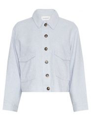 MOSS COPENHAGEN Kurtka przejściowa w kolorze błękitnym rozmiar: L. Niebieskie kurtki damskie Moss Copenhagen, l, bez wzorów, bez kaptura. Za 206.42 zł.