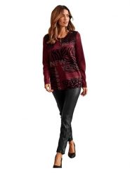 WITT WEIDEN Sweter w kolorze bordowym rozmiar: 42. Czerwone swetry klasyczne damskie WITT WEIDEN, bez kołnierzyka. Za 95.69 zł.