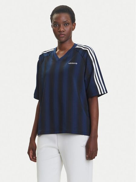 Adidas T-Shirt Linear JY2854 Granatowy Oversize. Niebieskie t-shirty damskie Adidas, m, bez wzorów, z syntetyku, bez kołnierzyka. Za 129.99 zł.