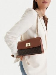 Nine West Torebka CEO-Nyxa-KY219 Brązowy. Brązowe torebki wieczorowe damskie Nine West, bez wzorów, z materiału, bez dodatków. Za 179.99 zł.