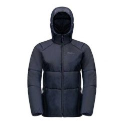 Kurtka Ocieplana Damska Bergland INS. Niebieskie kurtki damskie Jack Wolfskin, bez wzorów, z puchu, bez kaptura. Za 595.99 zł.