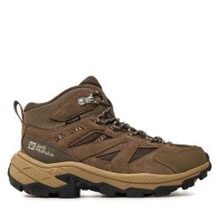 Trekkingi Jack Wolfskin. Brązowe obuwie trekkingowe damskie Jack Wolfskin, bez zapięcia. Za 559.99 zł.