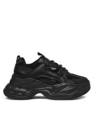 Buffalo Sneakersy Yuno 1636486 Czarny. Czarne obuwie sportowe damskie Buffalo, ze skóry, bez zapięcia. Za 399.99 zł.