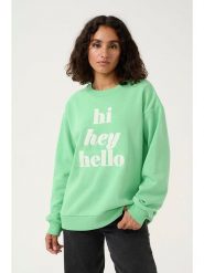 Kaffe Bluza "Ellen" w kolorze zielonym rozmiar: XL. Zielone bluzy damskie Kaffe, xl, bez wzorów, z bawełny, bez kaptura. Za 122.96 zł.