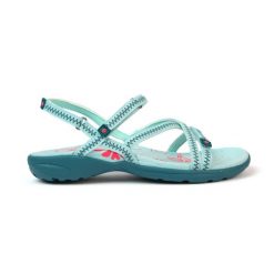 Sandały trekkingowe damskie Tencelle V4 – pewny chwyt i pełen komfort. Zielone sandały damskie Izas, bez wzorów, bez obcasa, bez zapięcia. W wyprzedaży za 226.04 zł.