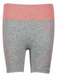 Gymshark Szorty funkcyjne "Hyper-Amplify Seamless" w kolorze szaro-czerwonym rozmiar: XS. Szare spodenki sportowe damskie Gymshark, xs, bez wzorów, z materiału, outdoorowe. Za 48.28 zł.