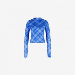 Rashguard top do pływania, surfingu & nurkowania damski premium. Niebieskie bikini WALLIEN, bez wzorów, prążkowane. W wyprzedaży za 271.20 zł.