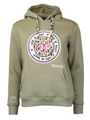 Zwillingsherz Bluza "Kelly" w kolorze khaki rozmiar: S/M. Brązowe bluzy damskie Zwillingsherz, m, bez wzorów, z bawełny, z kapturem. Za 219.60 zł.