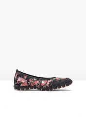 Baleriny. Czarne balerinki damskie bonprix, bez wzorów. Za 114.99 zł.