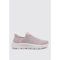 Tenisówki Skechers Model Slip-ins Go Walk Flex Kolor Rose. Czerwone obuwie sportowe damskie Skechers, z tkaniny, bez zapięcia, tenisowe. Za 329.99 zł.