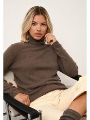 Just Cashmere Kaszmirowy golf "Ava" w kolorze brązowym rozmiar: L. Brązowe golfy damskie Just Cashmere, l, bez wzorów, z kaszmiru, bez ramiączek. Za 276.71 zł.