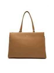 Tommy Hilfiger Torebka Th Legacy Tote AW0AW17197 Brązowy. Brązowe torebki klasyczne damskie Tommy Hilfiger, ze skóry, bez dodatków. Za 519.99 zł.