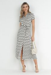 Beżowo-Czarna Koszulowa Sukienka Maxi z Materiałowym Paskiem Rainora. Brązowe sukienki damskie Born2be, bez wzorów, z materiału, eleganckie, bez ramiączek. Za 219.99 zł.