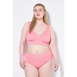 Damskie Figi od bikini wysoki stan efekt brokatu. Czerwone bikini Ulla Popken, bez wzorów, z elastanu. Za 123.99 zł.