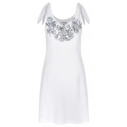 Damska sukienka sportowa pętelka Berunka biała. Białe sukienki damskie ZSPORT, bez wzorów, z bawełny, sportowe, bez ramiączek. Za 142.99 zł.