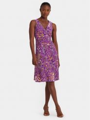LAUREN RALPH LAUREN Sukienka koktajlowa 250928509001 Fioletowy Regular Fit. Fioletowe sukienki damskie Lauren Ralph Lauren, bez wzorów, z syntetyku, wizytowe, bez ramiączek. Za 609.99 zł.