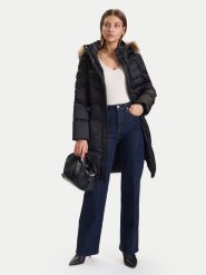 Guess Kurtka puchowa W5BL30 W2802 Czarny Regular Fit. Czarne kurtki damskie Guess, xl, z aplikacjami, z puchu, bez kaptura. Za 906.50 zł.