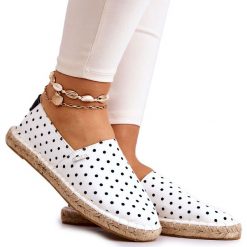 Damskie Espadryle W Groszki Big Star JJ274870 Białe. Białe espadryle damskie bez wzorów, z gumy, bez obcasa. Za 182.49 zł.