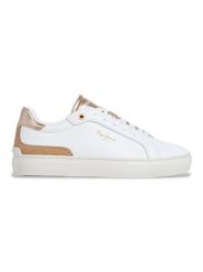 Pepe Jeans FOOTWEAR Skórzane sneakersy "Camden" w kolorze złoto-białym rozmiar: 36. Białe obuwie sportowe damskie Pepe Jeans FOOTWEAR, z jeansu, bez zapięcia. Za 155.15 zł.
