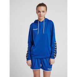 Bluza damska z kapturem Hummel hmlAUTHENTIC Poly. Niebieskie bluzy damskie Hummel, xs, bez wzorów, z dżerseju, z kapturem. Za 176.90 zł.