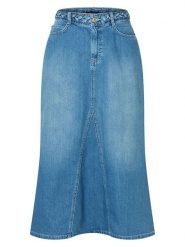 More & More Spódnica dżinsowa w kolorze niebieskim rozmiar: 38. Niebieskie spódnice damskie More & More, bez wzorów, z bawełny, klasyczne, maxi. Za 158.10 zł.