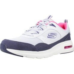 Buty SKECHERS SKECH-AIR COURT Niebieski. Białe obuwie sportowe damskie Skechers, bez zapięcia, trekkingowe, Skechers Sport. W wyprzedaży za 313.20 zł.