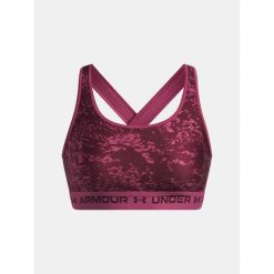Biustonosz Sportowy Damski Under Armour Top Mid Crossback. Czerwone biustonosze sportowe damskie Under Armour, bez wzorów. W wyprzedaży za 109.00 zł.