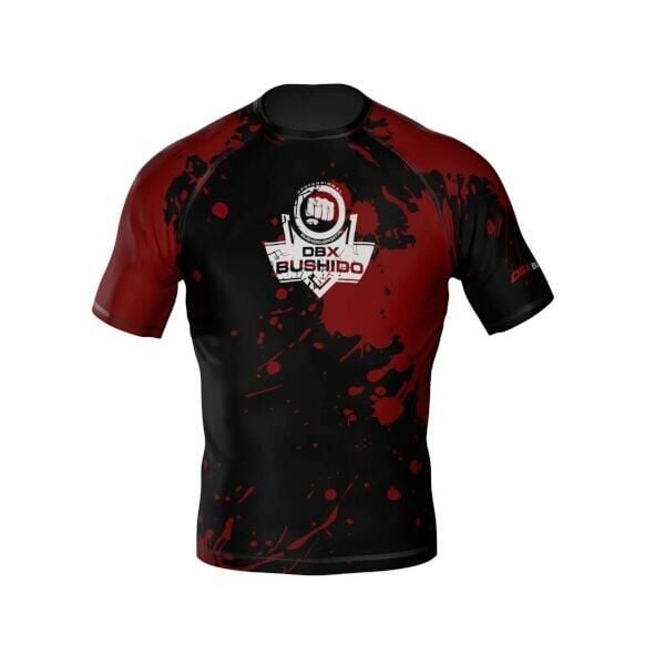 Koszulka kompresyjna Blood typu Rashguard DBX MORE DRY. Białe koszulki damskie DBX BUSHIDO, bez wzorów, z materiału, bez kołnierzyka, bez ramiączek. Za 149.99 zł.