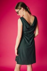 Sukienka z Kamykiem Grafit. Szare sukienki damskie Hultaj Polski, bez wzorów, z bawełny, eleganckie, bez ramiączek. Za 189.00 zł.