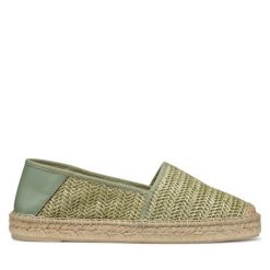 Espadryle Geox. Zielone espadryle damskie Geox, bez wzorów, bez obcasa. Za 259.99 zł.