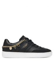 Guess Sneakersy FLTNAO LEA12 Czarny. Czarne obuwie sportowe damskie Guess, ze skóry, bez zapięcia. Za 409.99 zł.