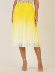 APART Spódnica plisowana w kolorze żółtym rozmiar: 40. Żółte spódnice damskie Apart, na co dzień, bez wzorów, midi. Za 252.99 zł.