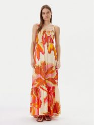 Maaji Sukienka letnia Jungle Palm Lavinia PT2707CLD001 Pomarańczowy Regular Fit. Brązowe sukienki damskie Maaji, bez wzorów, z wiskozy, bez ramiączek. Za 369.99 zł.