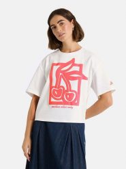 LIEBLINGSSTÜCK Koszulka "Nori" w kolorze biało-różowym rozmiar: 4XL. Białe bluzki damskie LIEBLINGSSTÜCK, xl, bez wzorów, bez kołnierzyka, bez ramiączek. Za 153.71 zł.