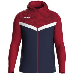 Damska bluza dresowa z kapturem zapinana na zamek błyskawiczny Jako Iconic. Czerwone bluzy damskie JAKO, bez wzorów, z dresówki, z kapturem. Za 210.00 zł.