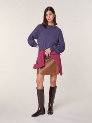 Rodier Wełniany sweter w kolorze fioletowym rozmiar: S. Różowe swetry klasyczne damskie Rodier, s, z wełny, bez kołnierzyka. Za 260.99 zł.