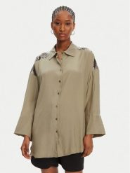 ACCESS FASHION Koszula 53-7027-437 Zielony Loose Fit. Zielone koszule damskie ACCESS FASHION, l, bez wzorów, z wiskozy, bez kołnierzyka, bez ramiączek. Za 329.99 zł.