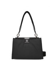 Tommy Hilfiger Torebka Th Her Med Satchel Nylon Sv AW0AW18200 Czarny. Czarne torebki klasyczne damskie Tommy Hilfiger, z materiału, bez dodatków. Za 389.99 zł.