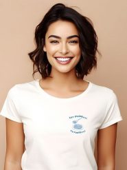 WOOOP Koszulka "Eat spaghetti to forgetti" w kolorze białym rozmiar: XL. Białe koszulki damskie Wooop, xl, bez wzorów, z bawełny, bez kołnierzyka, bez ramiączek. Za 74.63 zł.