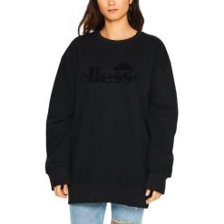 Bluza turystyczna damska Ellesse Caterina Crew. Czarne bluzy damskie Ellesse, m, bez wzorów, z bawełny, bez kaptura. Za 155.00 zł.