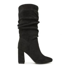 Kozaki Jenny Fairy. Czarne kozaki damskie Jenny Fairy, bez obcasa, na słupku, bez zapięcia. Za 199.99 zł.