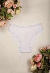 Białe Majtki Figi z Koronką z Tyłu Katriele. Białe figi Renee, bez wzorów, z bawełny. Za 3.99 zł.