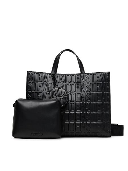 Steve Madden Torebka Bphantom SM13002233 Czarny. Czarne shopper bag Steve Madden, bez wzorów, ze skóry, bez dodatków. Za 659.99 zł.