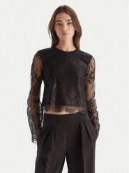 Bardot Bluzka Antonelle 60127TB Czarny Regular Fit. Czarne bluzki damskie Bardot, bez wzorów, z syntetyku, bez kołnierzyka, bez ramiączek. Za 439.99 zł.
