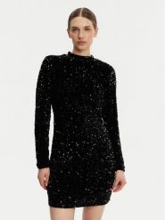 DKNY Sukienka koktajlowa P4ID6XQY Czarny Regular Fit. Czarne sukienki damskie DKNY, bez wzorów, z syntetyku, wizytowe, bez ramiączek. Za 459.99 zł.