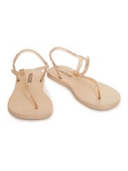 Ipanema Sandały w kolorze beżowym rozmiar: 40. Brązowe sandały damskie Ipanema, bez wzorów, z otwartym noskiem, bez obcasa, bez zapięcia. Za 93.72 zł.