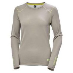 Koszulka termoaktywna z długim rękawem damska Helly Hansen Lifa Active Crew. Brązowe koszulki damskie Helly Hansen, s, bez wzorów, bez kołnierzyka, bez ramiączek. Za 152.99 zł.