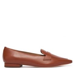 Lordsy LAUREN RALPH LAUREN. Brązowe półbuty damskie Lauren Ralph Lauren, bez wzorów, bez obcasa, bez zapięcia. Za 859.99 zł.