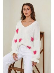 Joséfine Sweter "Kecel" w kolorze białym rozmiar: S. Białe swetry klasyczne damskie Joséfine, s, z wełny, bez kołnierzyka. Za 173.99 zł.